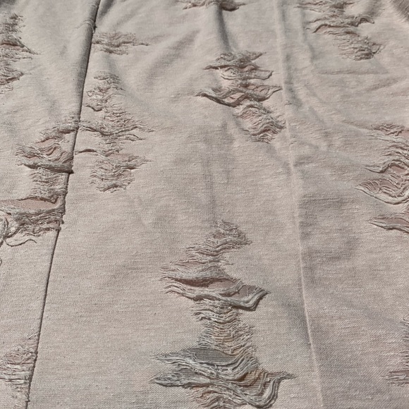 ⭐️Distressed  Cold Shoulder Tunic  Sweatshirt  SZ S⭐️ - Picture 3 of 6